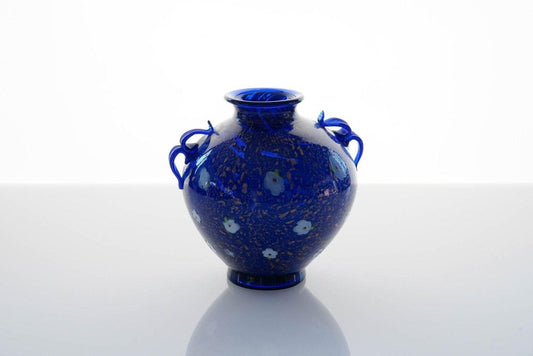 Cobalt Blue Glass Vase by Fratelli Toso, 1950s