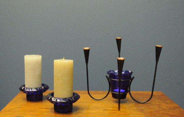 Cobalt Candlestick by Jens Harald Quistgaard, Denmark-KDW-1187435