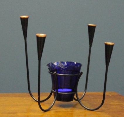 Cobalt Candlestick by Jens Harald Quistgaard, Denmark-KDW-1187435