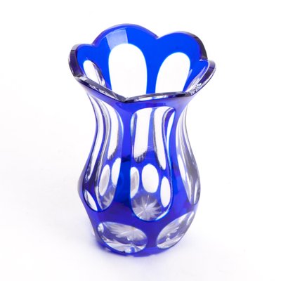 Cobalt-Colored Crystal Vase-FSD-1107264