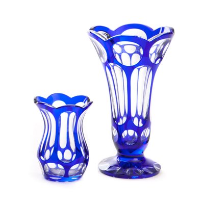 Cobalt-Colored Crystal Vase-FSD-1107264