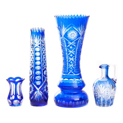 Cobalt-Colored Crystal Vase-FSD-1107264