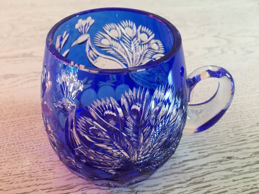 Cobalt Glass Beer Mug by A. Jabłoński, 1980s-WQQ-985435