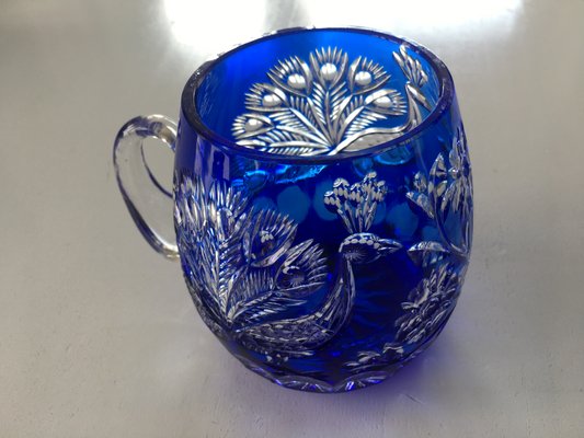 Cobalt Glass Beer Mug by A. Jabłoński, 1980s-WQQ-985435