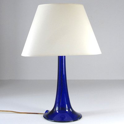 Cobalt Glass Table Lamp, 1960s-GIW-953360