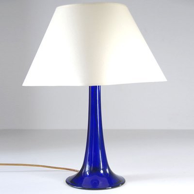 Cobalt Glass Table Lamp, 1960s-GIW-953360