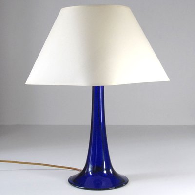 Cobalt Glass Table Lamp, 1960s-GIW-953360