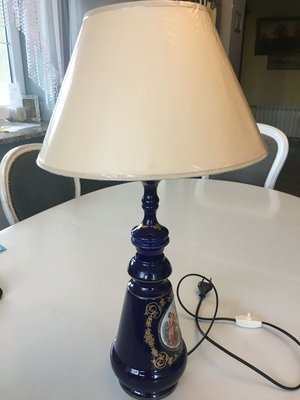 Cobalt Porcelain Table Lamp, 1980s-WQQ-776116