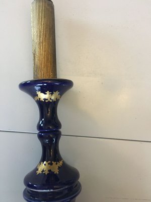 Cobalt Porcelain Table Lamp, 1980s-WQQ-776116