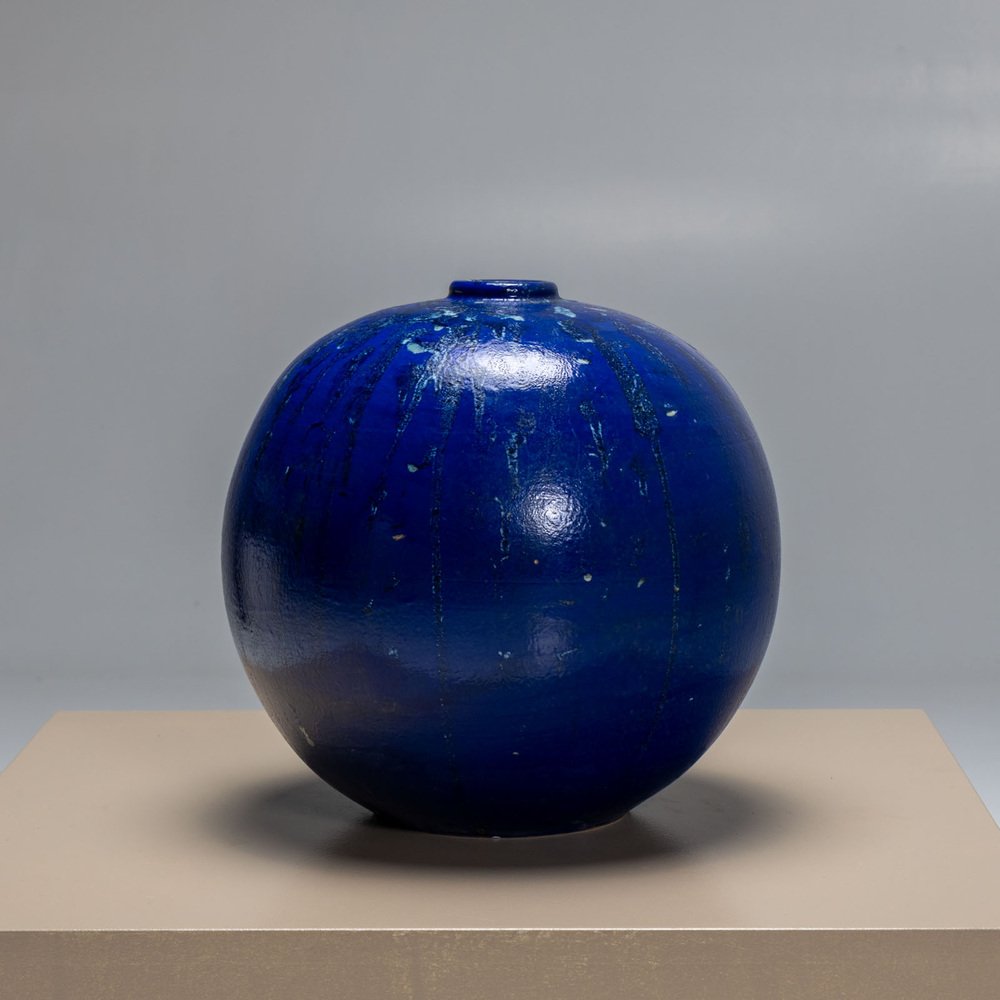 Cobalt Vase by Jackie Crapanzano Arte, Italy, 21st Century