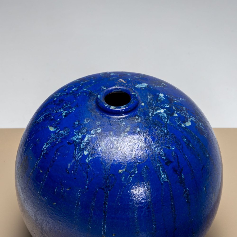 Cobalt Vase by Jackie Crapanzano Arte, Italy, 21st Century