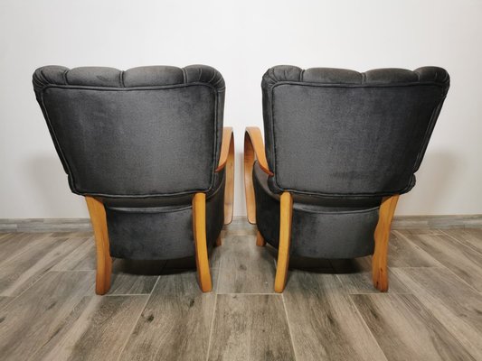 Cocktail Armchairs by Jindřich Halabala, 1950s, Set of 2-QJA-1730488