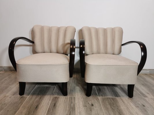 Cocktail Armchairs by Jindřich Halabala, 1950s, Set of 2-QJA-1741483