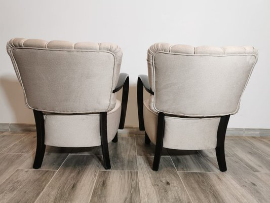 Cocktail Armchairs by Jindřich Halabala, 1950s, Set of 2-QJA-1741483