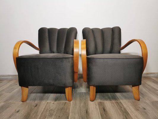 Cocktail Armchairs by Jindřich Halabala, 1950s, Set of 2-QJA-1730488