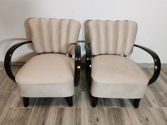 Cocktail Armchairs by Jindřich Halabala, 1950s, Set of 2-QJA-1741483