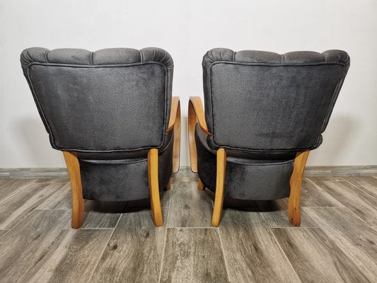 Cocktail Armchairs by Jindřich Halabala, 1950s, Set of 2-QJA-1730488