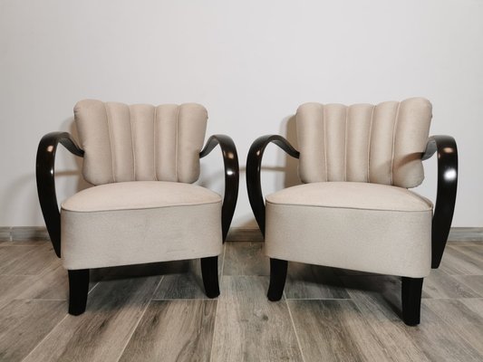 Cocktail Armchairs by Jindřich Halabala, 1950s, Set of 2-QJA-1741483