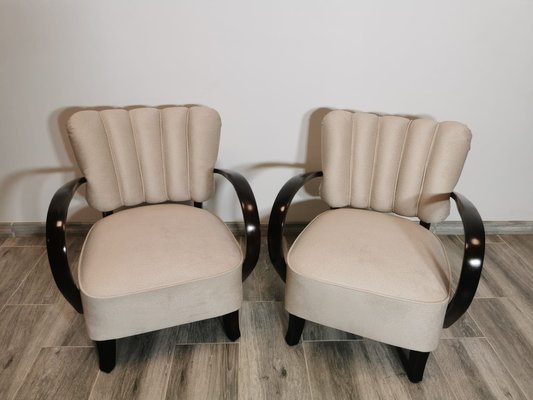 Cocktail Armchairs by Jindřich Halabala, 1950s, Set of 2-QJA-1741483