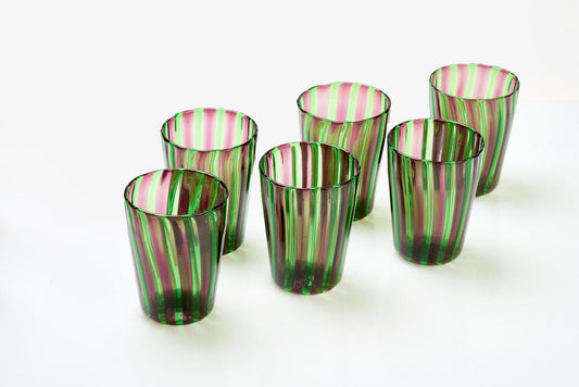 Cocktail Set in Murano Glass by Mariana Iskra, Set of 6