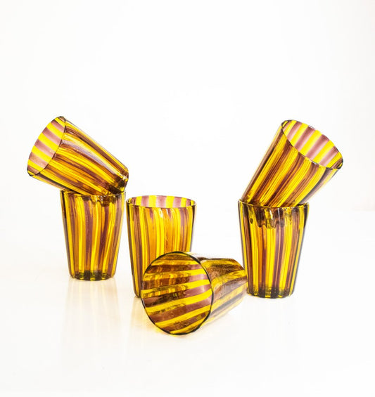 Cocktail Set in Murano Glass by Mariana Iskra, Set of 6