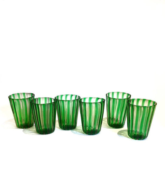 Cocktail Set in Murano Glass by Mariana Iskra, Set of 6