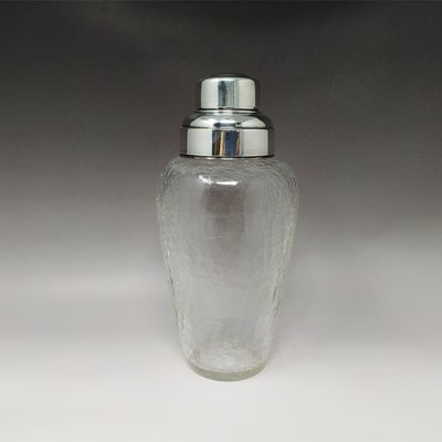 Cocktail Shaker in Crackle Glass, Italy, 1960s-QGR-961978