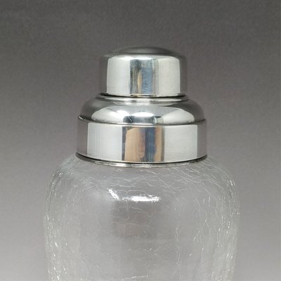 Cocktail Shaker in Crackle Glass, Italy, 1960s-QGR-961978