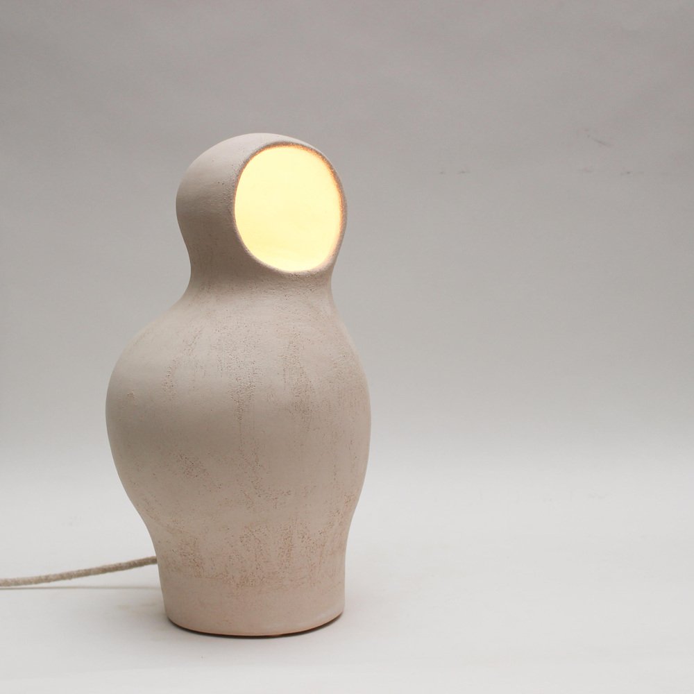 Cocon #3 White Stoneware by Elisa Uberti