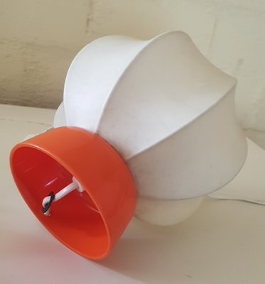 Cocoon Table Lamp with Orange Base, 1970s-QDP-833954