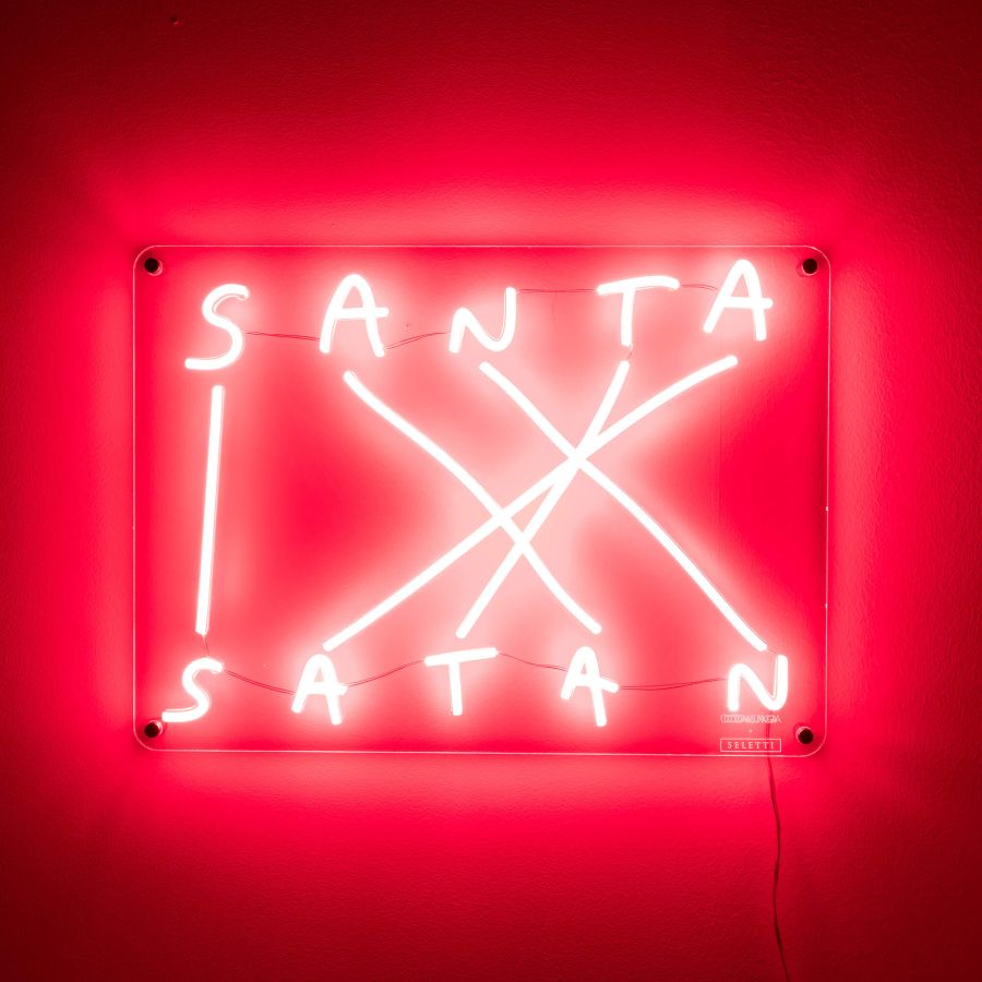 Silicone LED tube Wall Lamp Santa Satan by Seletti