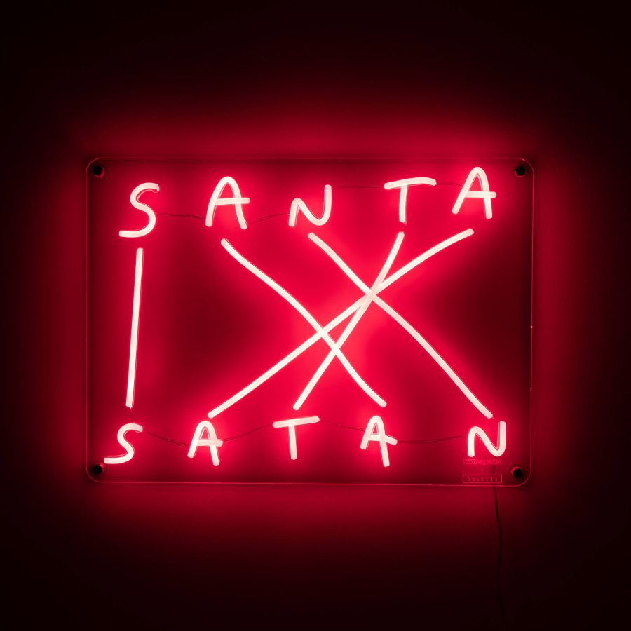 Silicone LED tube Wall Lamp Santa Satan by Seletti