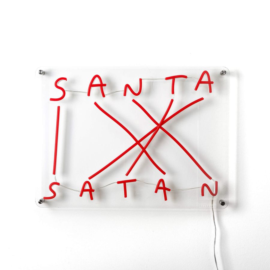 Silicone LED tube Wall Lamp Santa Satan by Seletti