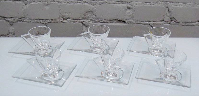 Coffee Cups & Plates from RCR Royal Crystal Rock, Italy, 1990s, Set of 12-QFD-1364365