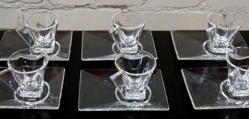 Coffee Cups & Plates from RCR Royal Crystal Rock, Italy, 1990s, Set of 12-QFD-1364365