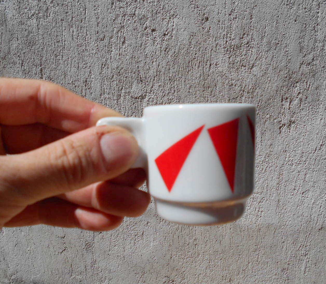 Coffee Cups & Saucers by Arnaldo Pomodoro for IPA, 1990s, Set of 8