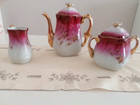 Coffee Service Set in Porcelain, Set of 3-LLP-1348209