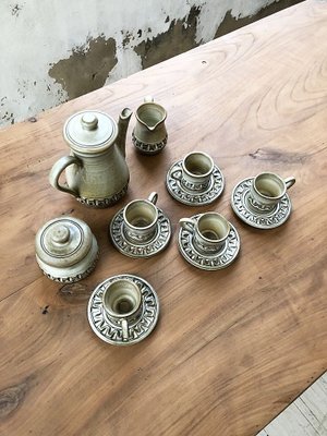 Coffee Set by Marius Besson, 1970s, Set of 15-LCU-838695