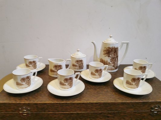 Coffee Set in Porcelain, Set of 9-GEL-1223737