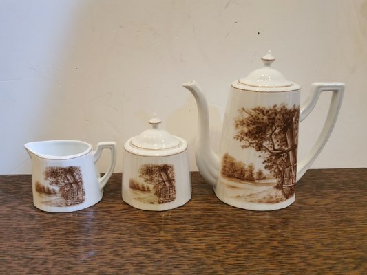 Coffee Set in Porcelain, Set of 9-GEL-1223737