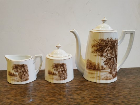 Coffee Set in Porcelain, Set of 9-GEL-1223737