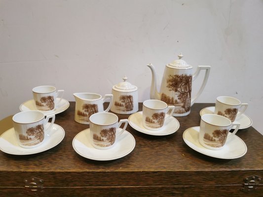 Coffee Set in Porcelain, Set of 9-GEL-1223737