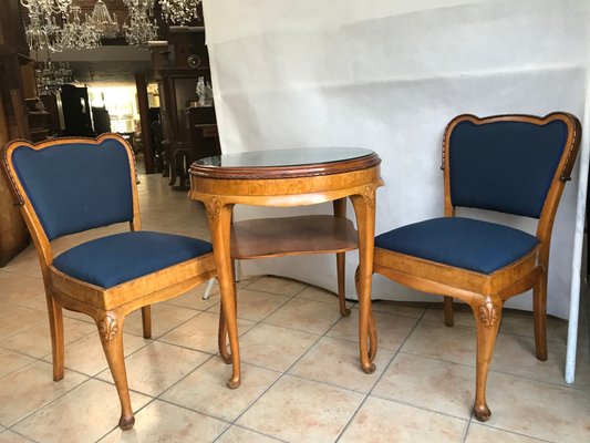 Coffee Table & Chairs, 1950s, Set of 3-WQQ-1144131