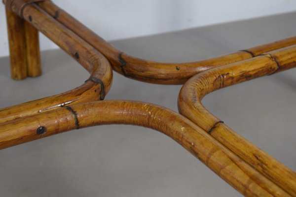 Coffee Table in Bamboo, Italy, 1960s-AOL-1245694