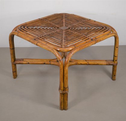 Coffee Table in Bamboo, Italy, 1960s-AOL-1245694