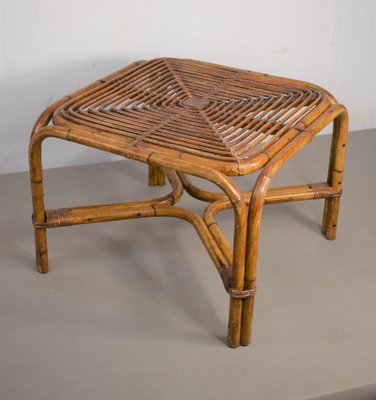 Coffee Table in Bamboo, Italy, 1960s-AOL-1245694