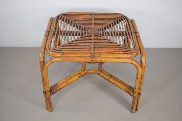 Coffee Table in Bamboo, Italy, 1960s-AOL-1245694