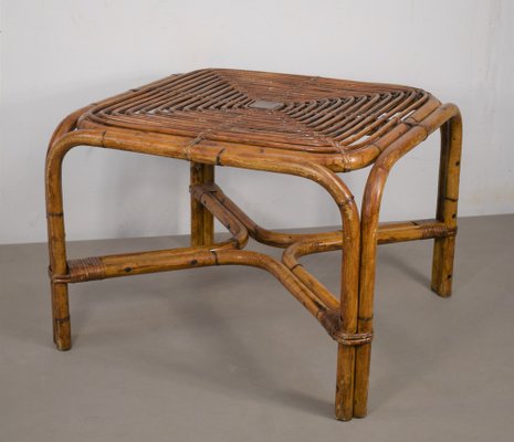 Coffee Table in Bamboo, Italy, 1960s-AOL-1245694