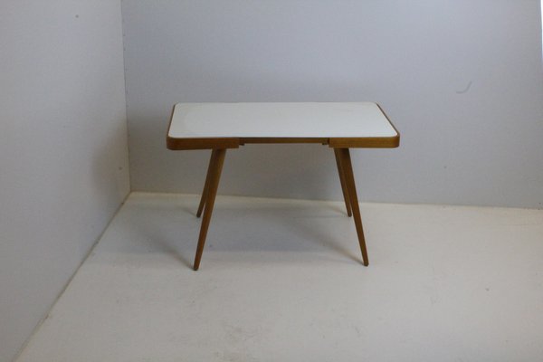 Coffee Table in Beech and Glass, 1960s-KWR-1802342