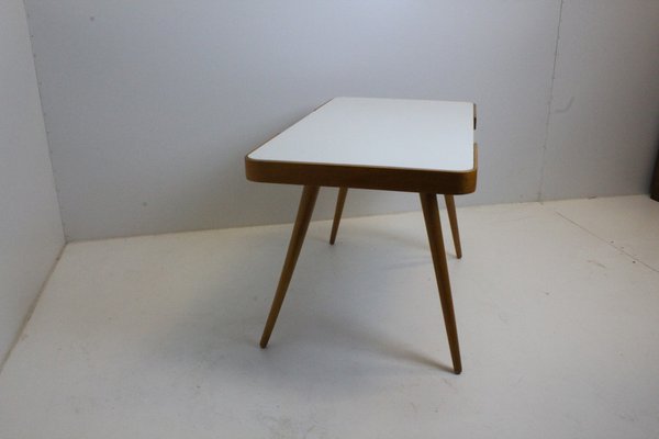 Coffee Table in Beech and Glass, 1960s-KWR-1802342